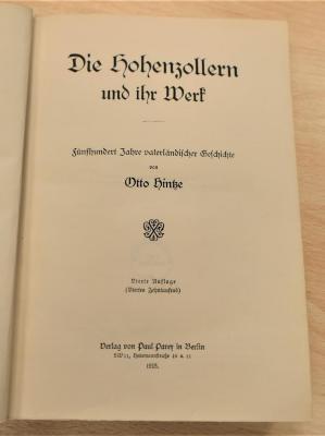 HIS 000 hint 20201 : Die Hohenzollern und ihr Werk : fünfhundert Jahre vaterländische Geschichte. (1915)