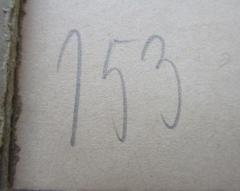 G46 / 4022 (Bergungsstelle 153, Bibliothek des Seminars für orientalische Sprachen (Deutsches Auslandswissenschaftliches Institut)), Von Hand: Nummer; '153'.  (Prototyp)