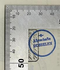 - (Königliche Bibliothek der Niederlande), Stempel: Berufsangabe/Titel/Branche, Ortsangabe; 'Afgeschafte Dubbelen'. 