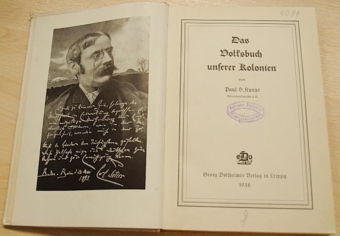 4076 : Das Volksbuch unserer Kolonien. (1938)