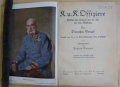 22/458 : K. u. K. Offiziere : Ernstes und Heiteres aus der Zeit vor dem Weltkriege (1916)