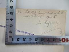 - (Doren, Alfred), Von Hand: Widmung; 'Der Bibliothek seines lieben Dr. H. …..  widmet dies sein Opus I
der Verfasser'. 