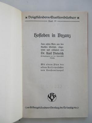 Ub 7222 (ausgesondert) : Hofleben in Byzanz