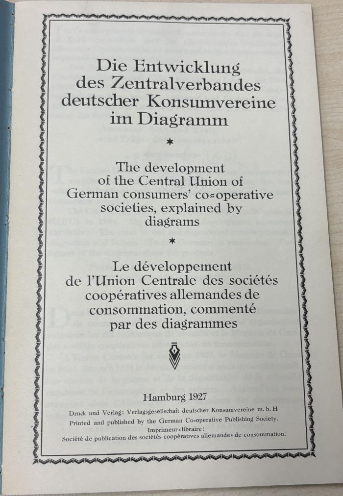1936 A 15522 : Die Entwicklung des Zentralverbandes deutscher Konsumvereine im Diagramm
 (1927)