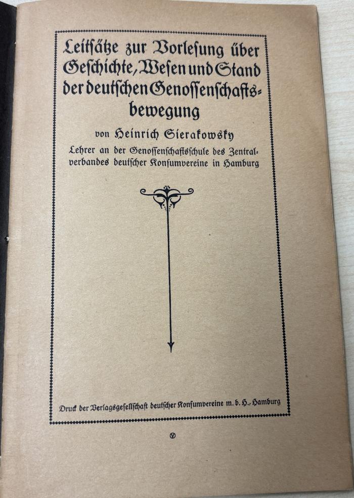 1936 A 15505 : Leitsätze zur Vorlesung über Geschichte, Wesen und Stand der deutschen Genossenschaftsbewegung 
 (1925)