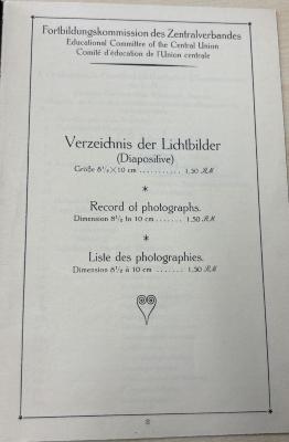 1936 A 15525 : Verzeichnis der Lichtbilder 
 (k.A. )