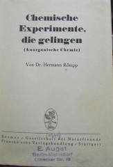 Kd 202 1941: Chemische Experimente, die gelingen (Anorganische Chemie) (1941)