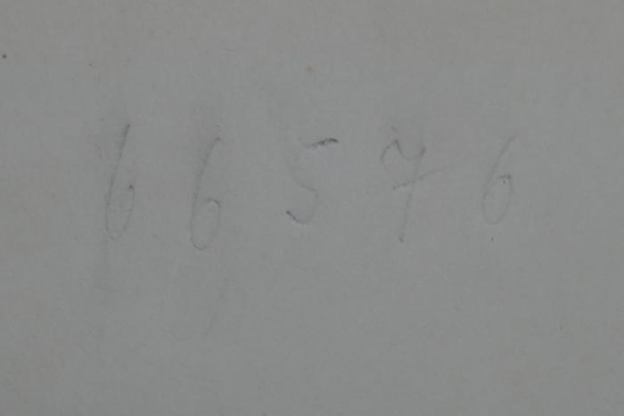 - (Jüdisches Zentralmuseum in Prag), Von Hand: Inventar-/ Zugangsnummer; '66576'. 