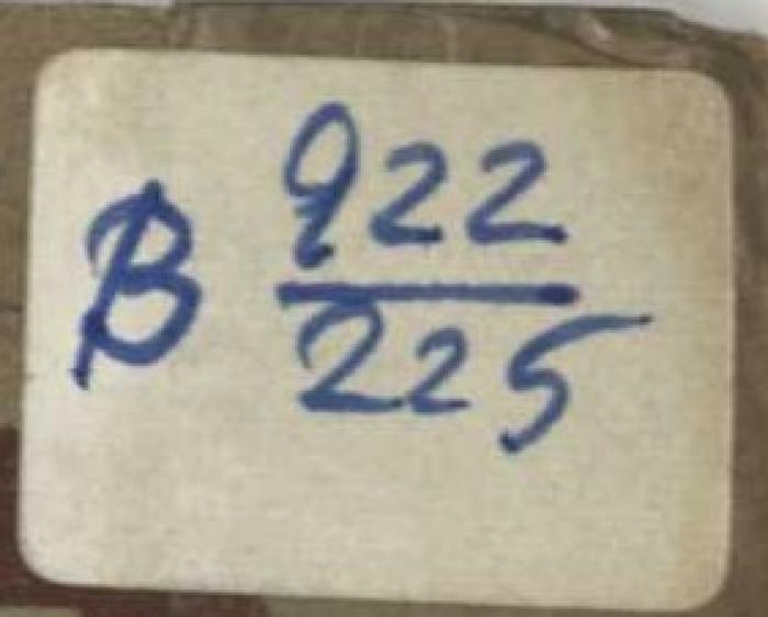 - (Dolezalek, Alexander;Gesamteuropäisches Studienwerk e.V. – Ost-West-Institut der politischen Jugend- und Erwachsenenbildung), Etikett: Signatur; 'B 922/225'. 