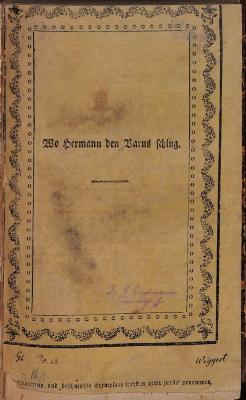 ANT1026 : Wo Hermann den Varus schlug (1822)