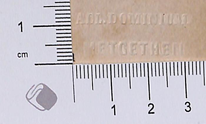 -, Prägung: Name; 'Adl. Dominium Metgethen' (Prototyp)