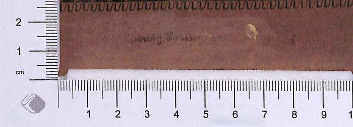 -, Stempel: Name; 'Ludwig Bariser [Pariser?]'