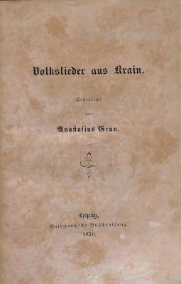ALIT3790 : Volkslieder aus Krain (1850)
