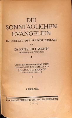 BIBLTH-3B-208 : <> sonntäglichen Evangelien ([1935])