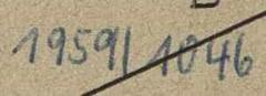 - (Gesamteuropäisches Studienwerk e.V. – Ost-West-Institut der politischen Jugend- und Erwachsenenbildung), Von Hand: Inventar-/ Zugangsnummer; '1959/1046'. 