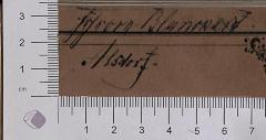 - (Blanckart, Freiherr), Von Hand: Autogramm, Ortsangabe; 'Frherrn [?] Blanckart. Alsdorf.'. 