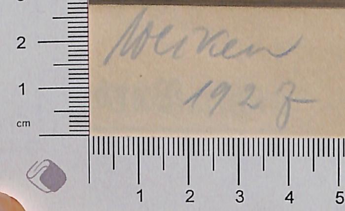 -, Von Hand: Autogramm, Datum; 'Weiken 1927'