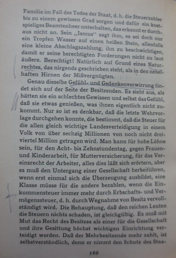 Hb 176 c: Die Weltanschauung der Halbgebildeten (1914);- (unbekannt), Von Hand: Annotation. 