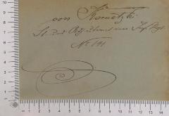 - (Thornatzki, ? von), Von Hand: Autogramm; 'von Thornatzki Lt. und Adjutant im Inf. Regt. No 141'. 