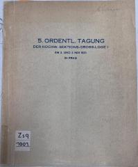 Zsq 1001, Jg. 1930 : 5. Ordentliche Tagung der Hochw. Sektions-Gross-Loge I am 3. und 4. Mai 1930 in Prag (1930)