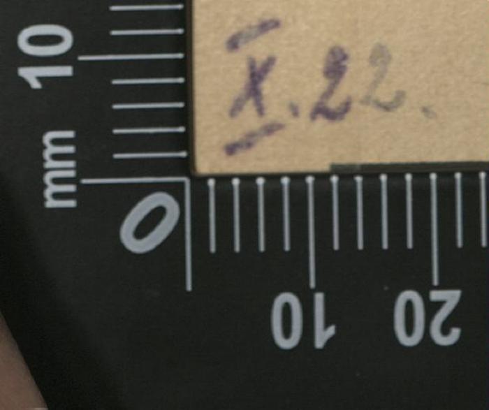 -, Von Hand: Datum; 'X.22.'