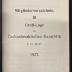 Zs 2130 Jg. 1927 : Mitgliederverzeichnis 1927 / Groß-Loge des Unabhängigen Ordens der Odd Fellows in der Čechoslovakischen Republik (1927)