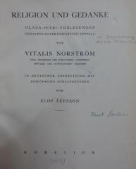 Ha 469: Religion und Gedanke (1932)