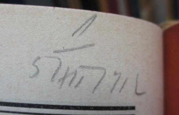 Hb 167: Vom Leben und Sterben (1913);- (unbekannt), Von Hand: Nummer; '1/
5 / XII / 71 /'. 