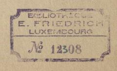 - (Friedrich, Evy (Evrard)), Stempel: Inventar-/ Zugangsnummer; '12308'. 