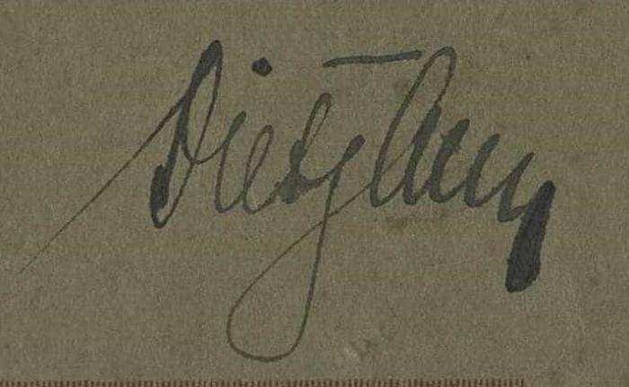 -, Von Hand: Autogramm; 'Dietz[au]'