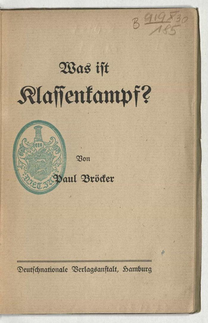 - (Dolezalek, Alexander), Von Hand: Signatur; 'B 919X30/185'. 
