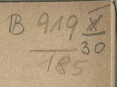 - (Dolezalek, Alexander), Von Hand: Signatur; 'B 919X30/185'. 