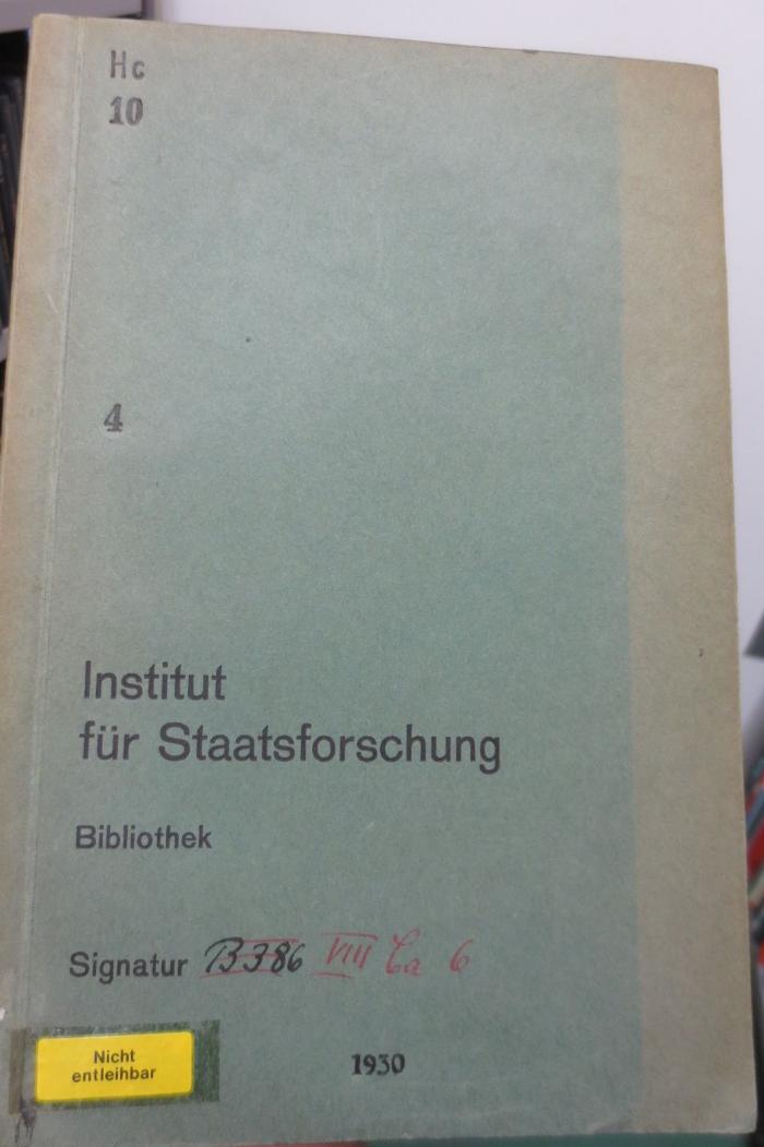 Hc 10 4 2.Ex.: Wertphilosophie der Gegenwart (1930)