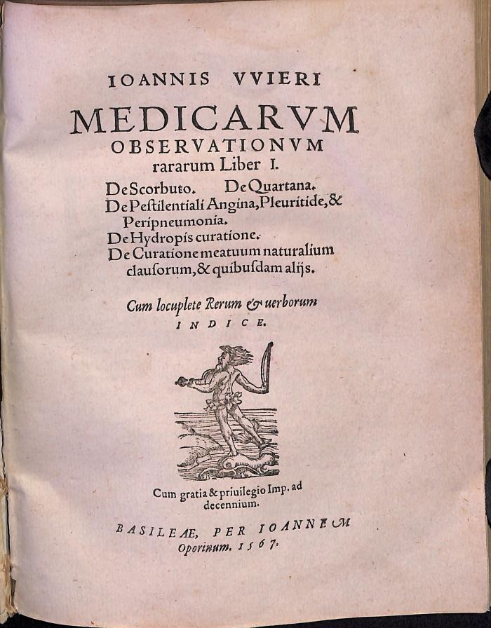 M-1-1667:1 : Joannis Wieri Medicarum observationum rararum liber ... (1567)