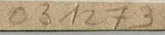- (Dolezalek, Alexander), Von Hand: Inventar-/ Zugangsnummer; '031273'. 