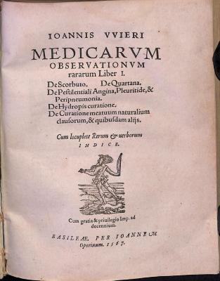 M-1-1667:1 : Joannis Wieri Medicarum observationum rararum liber ... (1567)