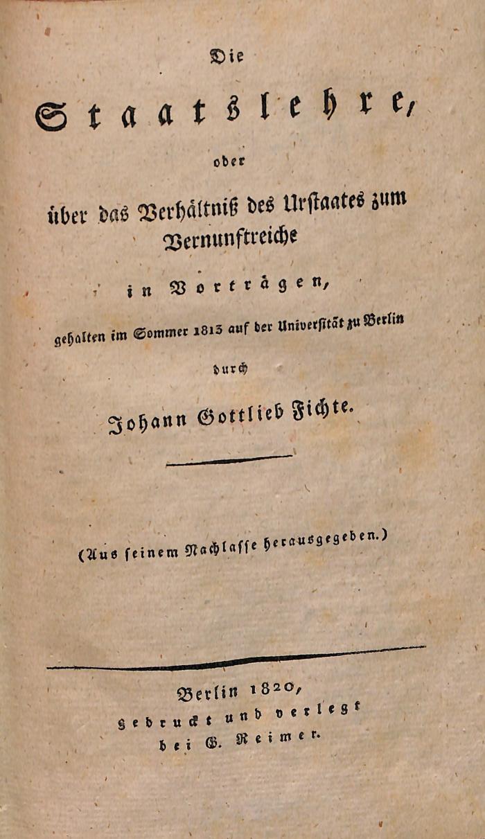 PHIL2902 : <> Staatslehre (1820)