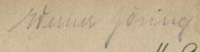 - (Göring, Werner), Von Hand: Autogramm; 'Werner Göring'. 