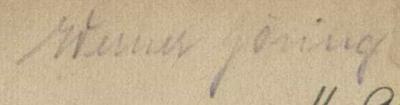 - (Göring, Werner), Von Hand: Autogramm; 'Werner Göring'. 