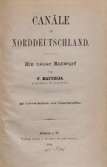 TW870 : Canäle in Norddeutschland (1884)
