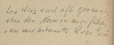 - (Dolezalek, Alexander), Von Hand: Annotation; 'Leo Hinz wird oft genannt, ohne den Namen anzuführn, "ein mir bekannter Russe" u.ä.'. 