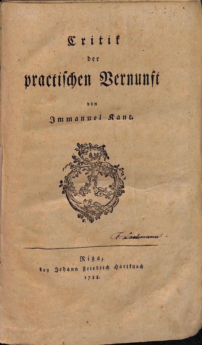 PHIL2887 : Critik der practischen Vernunft (1788)