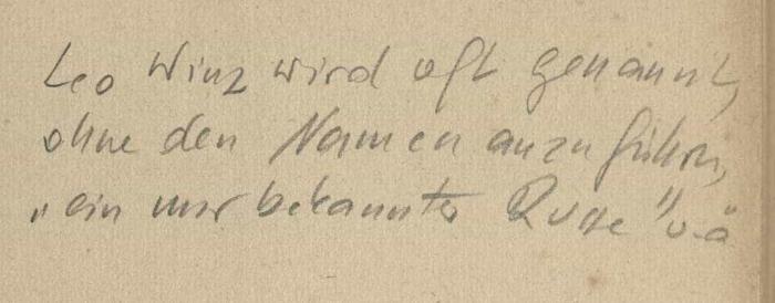 - (Dolezalek, Alexander), Von Hand: Annotation; 'Leo Hinz wird oft genannt, ohne den Namen anzuführn, "ein mir bekannter Russe" u.ä.'. 