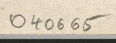 - (Dolezalek, Alexander), Von Hand: Inventar-/ Zugangsnummer; '040665'. 