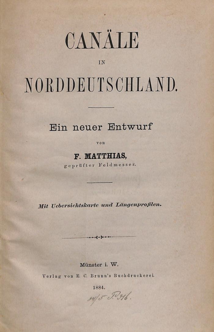TW870 : Canäle in Norddeutschland (1884)