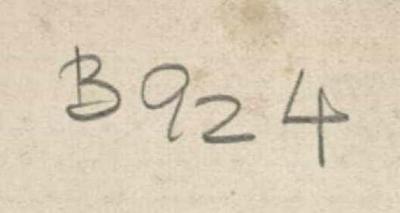 - (Dolezalek, Alexander), Von Hand: Signatur; 'B 924'. 