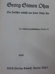 Kc 443: Georg Simon Ohm : Ein Forscher wächst aus seiner Väter Art (1939)