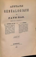 HHW1769 : Annuaire généalogique des Pays-Bas (1875(1876))