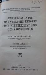 Kc 506 c: Einführung in die Maxwellsche Theorie der Elektrizität und des Magnetismus (1929)