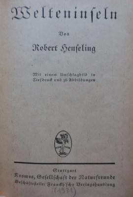 Kb 223: Welteninseln (1931)